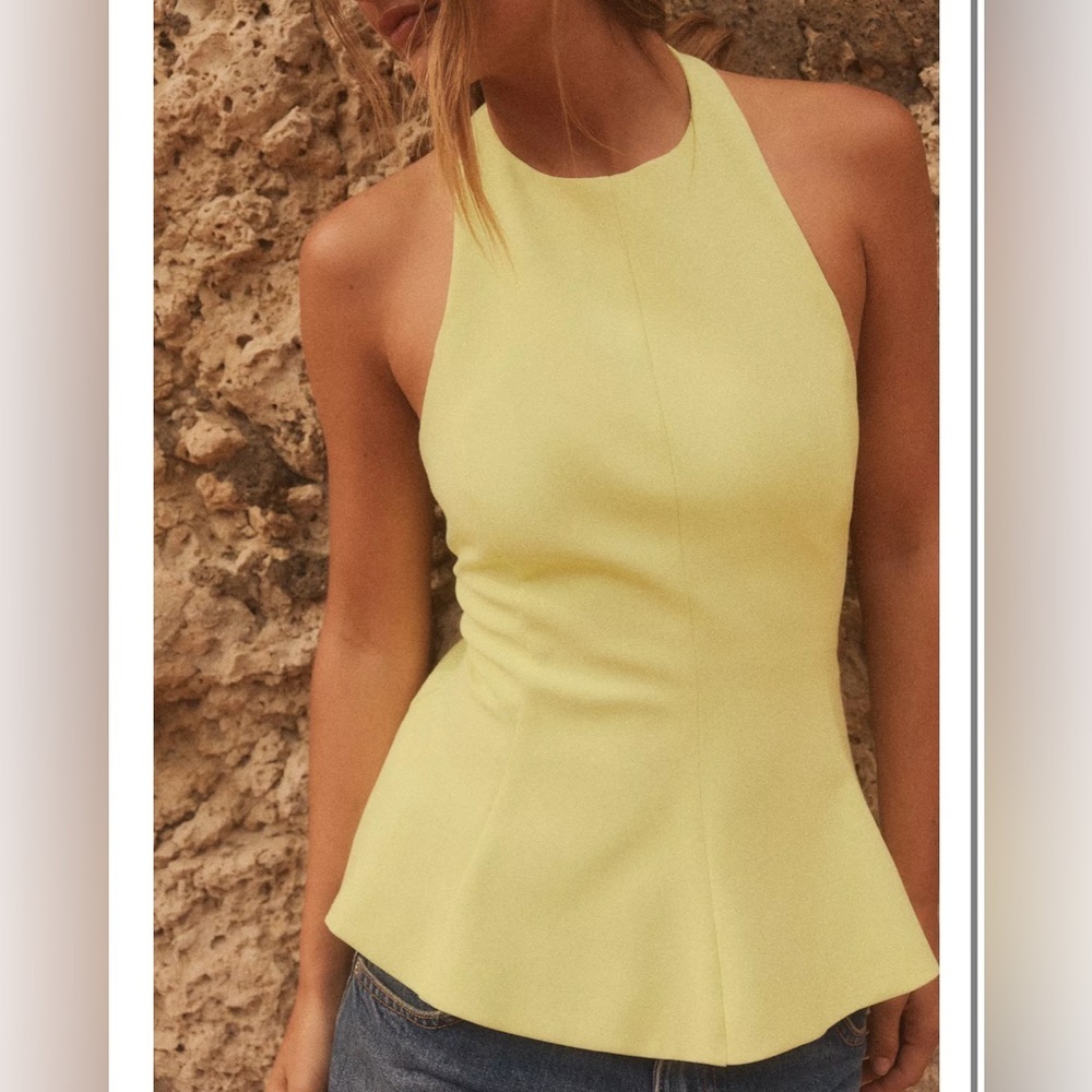 Zara‎ TOP HALTER PEPLUM - Picture 2 of 3